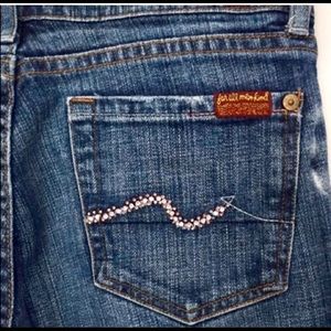 7 for all mankind pink Swarovski Jeans